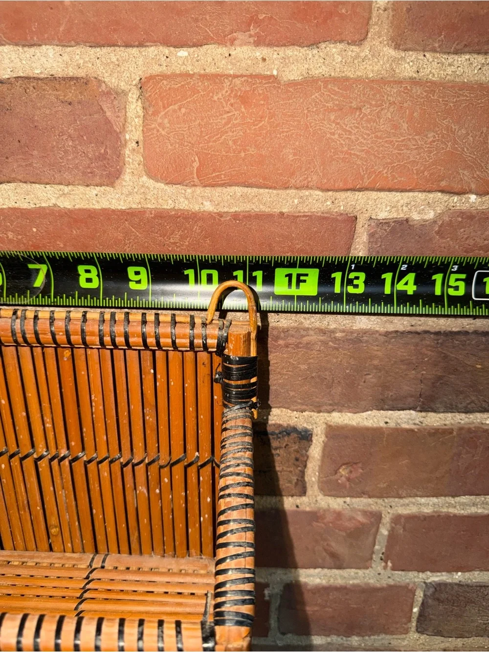 Handwoven Bamboo Spice Rack Organizer Orange Rattan Wall OrganizerThree Tier